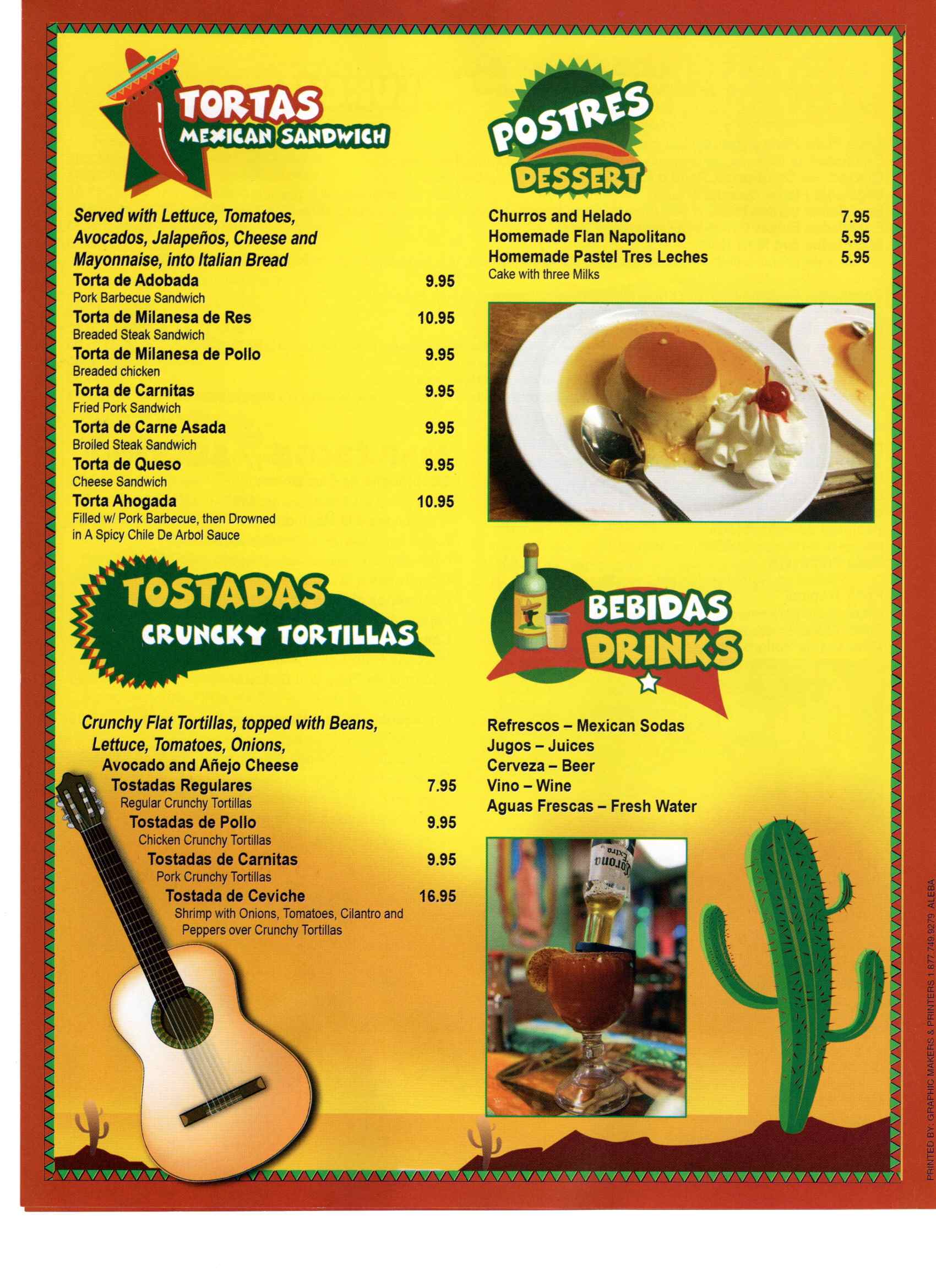 El Tapatio Menu Page 3